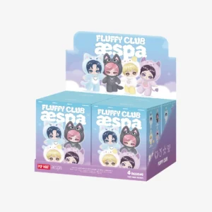 aespa - Pop Mart x Aespa Fluffy Club Series Vinyl Plush Doll Pendant Sealed Case (4 Blind Boxes)