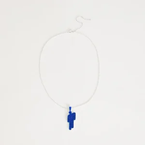 HIT ME HARD AND SOFT Blue Blohsh Necklace