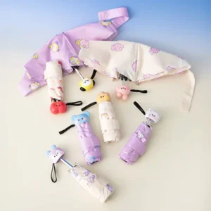 BT21 minini Rainy Day Compact Umbrella – Official Character Folding Umbrella